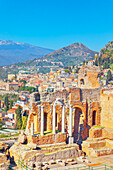 Griechisches Theater, Taormina, Sizilien, Italien