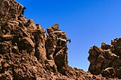  Mountain trail to Valle Gran Rey from Arure, on the Canary Island of La Gomera in Spain. 