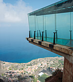 Aussichtsplattform, Naturschutzgebiet Las Rosas in den Bergen von La Gomera, Spanien