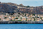 Mittelalterliche Stadt mit Burg, Monemvasia, Küste Lakonien, Halbinsel Peloponnes, Ägäis, Griechenland