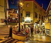 Abendstimmung in der Altstadt von Torremolinos, Provinz Malaga, Costa del Sol, Andalusien, Spanien