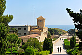 Kloster Sainte Marie de Grace auf der archäologischen Stätte von Empuries. Costa Brava, Katalonien, Spanien, Europa