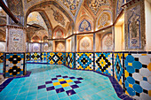 Interior view of Sultan Amir Ahmad Bathhouse, aka Qasemi Bathhouse, traditional Iranian public bathhouse, which is now a museum. Kashan, Iran.