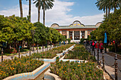 Courtyard garden at the Qavam House (Narenjestan-e Ghavam), 19th century historical house of Qajar era. Shiraz, Iran.