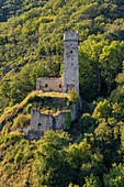  View of the Philippsburg, Monreal, Mayen-Koblenz district, Rhineland-Palatinate, Germany 