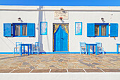 Greek taverna, Folegandros Island, Cyclades Islands, Greece