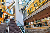 Modern atrium built in the historic colonial mansion which now housing Sir Robert Ho Tung Library. Macau, China.