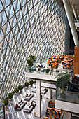 Interior view of the Shenzhen Library at Shenzhen Cultural Center. Shenzhen, Guangdong Province, China.