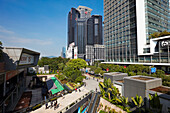 Urban landscape in theFutian Central Business District (CBD). Shenzhen, Guangdong Province, China.