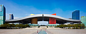 Panoramic view of the Shenzhen Civic Center. Shenzhen, Guangdong Province, China.