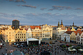 Music Festival, view from Terrace Restaurant Hotel Central, Market Square, Pilsen, Czech Republic