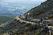 Hikers, Schneekoppe, Summit, Hiking, Karpacz, Riesengebirge, Karpacz, Sniezka, Lower Silesia, Poland