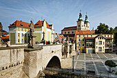  Brückentorbrücke, Most gotycki nad Mlynowka Neiße, Klodzko, Glatz, Niederschlesien, Polen 