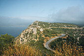  Panoramic road at Cap Canaille near Cassis and in the Calanques National Park, Provence-Alpes-Côte d&#39;Azur, France 