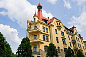 building of Art Nouveau Museum which is located in the apartment where the  Latvian architect Konstantins Peksens (1859 – 1928) lived until 1907,Alberta street,Riga,Latvia,Baltic region,Northern Europe