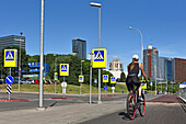  Fußgängerüberweg, Snipiskes Bezirk, Vilnius, Litauen, Europa 