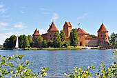  Burg Trakai auf einer Insel im See Galve, Litauen, Europa 