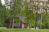  Blockhaus, Miskiniskes ländliche Unterkünfte, Aukstaitija Nationalpark, Litauen, Europa 