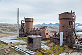  Camp Mansfield, remains of an old marble quarry near Blomstrandhalvoya, Kongsfjorden, Svalbard, Norway 