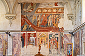  Frescoes depicting the Last Judgement in the Cathedral of Matera, Basilicata, Italy, Europe 