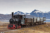 Historische Grubenbahn, Ny Alesund, Spitzbergen, Norwegen