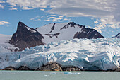 Gletscher Smeerenburgbreen, Bjornfjord, Spitzbergen, Norwegen