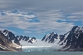 Gletscher Smeerenburgbreen, Bjornfjord, Spitzbergen, Norwegen