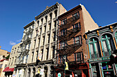 buildings with fire escape, N 3rd Street, Philadelphia, Commonwealth  of Pennsylvania,Northeastern  United States,