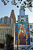 "Reach High and You Will Go Far", by Josh Sarantitis,Mural, Arch & 20th Streets, Mural Arts Program, Philadelphia, Commonwealth  of Pennsylvania,Northeastern  United States,