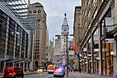 view of North Broad Street with City Hall in the background, Philadelphia, Commonwealth  of Pennsylvania,Northeastern  United States,