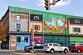 "In The Shadow of the Wood", Mural by Paul Santoleri, 3rd et Spring Garden Streets, Mural Arts Program, Philadelphia, Commonwealth  of Pennsylvania,Northeastern  United States,