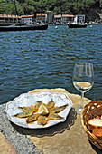 Fish served at Ziaboga restaurant, Pasaia-San Juan, San Sebastian, Bay of Biscay, province of Gipuzkoa, Basque Country, Spain,Europe