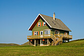 traditional wooden house, Havre aux Maisons island,Magdalen Islands,Gulf of Saint Lawrence,Quebec province,Canada,North America