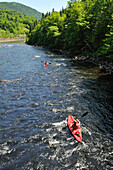 kayak on Jacques-Cartier river,Jacques-Cartier National Park,Province of Quebec,Canada,North America