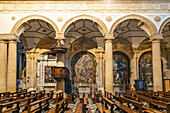  Interior of the Cathedral of Sant&#39;Agata in Gallipoli, Apulia, Italy, Europe 