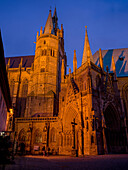 Dom St. Marien am Abend, Erfurt, Thüringen, Mitteldeutschland, Ostdeutschland, Deutschland, Europa