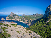  Es Colomer viewpoint, Formentor, Serra de Tramuntana, Mallorca, Balearic Islands, Mediterranean Sea, Spain 