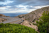  On the road to Cap Formentor, Serra de Tramuntana, Mallorca, Balearic Islands, Mediterranean Sea, Spain 