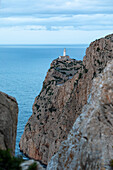  Lighthouse at Cap Formentor, Serra de Tramuntana, Mallorca, Balearic Islands, Mediterranean Sea, Spain 