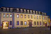  Goethe&#39;s house in the evening, Frauenplan, Weimar, Thuringia, Central Germany, East Germany, Germany, Europe 