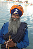 Nihang sikh, golden temple, amritsar, punjab, india, asia