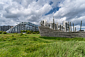  Naturcenter Amager, Arken playground, wooden ship, in HG. 8-House, BIG House, 8-tallet, modern architecture, architect Barke Ingels, green roofs, Orestad, Amager Vest, Copenhagen, 