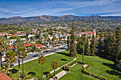 Aerial view of the Santa Barbara town. California, USA.