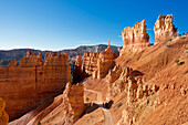 Early morning scenic view from the Inspiration Point, one of the most beautiful viewpoints in Bryce Canyon, Utah, USA.