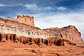 View of red rocks and hoodoos in Capitol Reef National Park. Utah, USA.