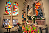 Interior view of the Saigon Notre-Dame Basilica. Ho Chi Minh City, Vietnam.