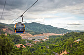 Scenic view from the Ba Na Cable Car. Ba Na Hills Mountain Resort, Da Nang, Vietnam.