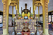 Altar in the Temple of Tran Nhan Tong at the Huyen Tran Cultural Center. Hue, Vietnam.