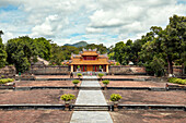 Hien Duc Gate at the Tomb of Minh Mang (Hieu Tomb). Hue, Vietnam.