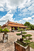 Exterior view of the Sung An Temple at the Tomb of Minh Mang (Hieu Tomb). Hue, Vietnam.